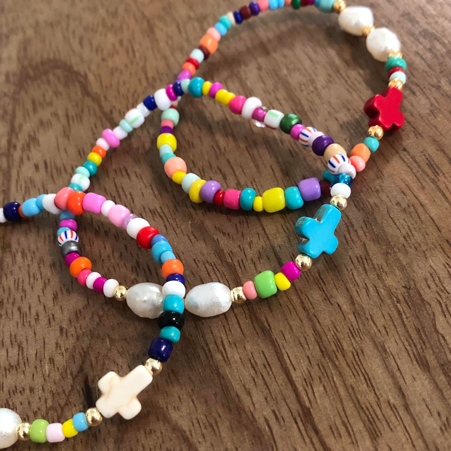 Cross Pearl Bracelet