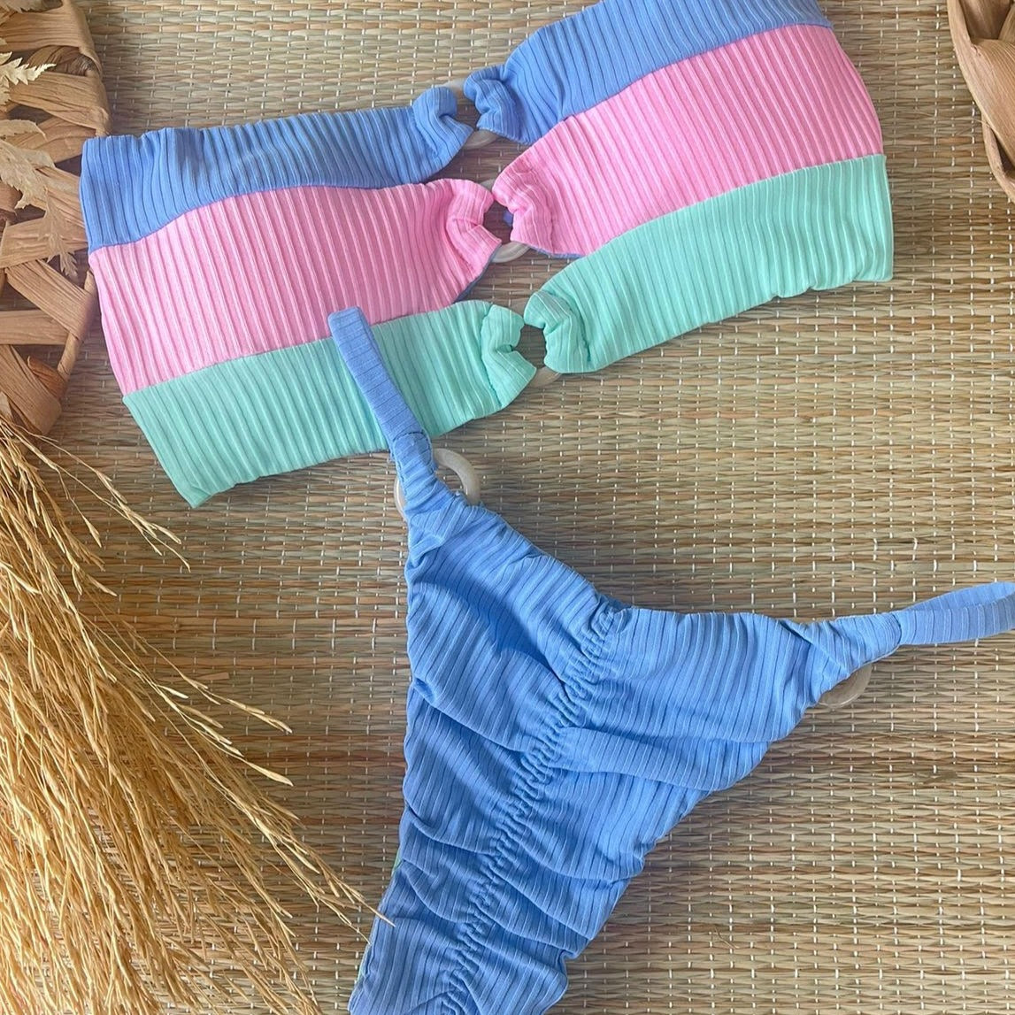 Strapless Cotton Candy Bikini